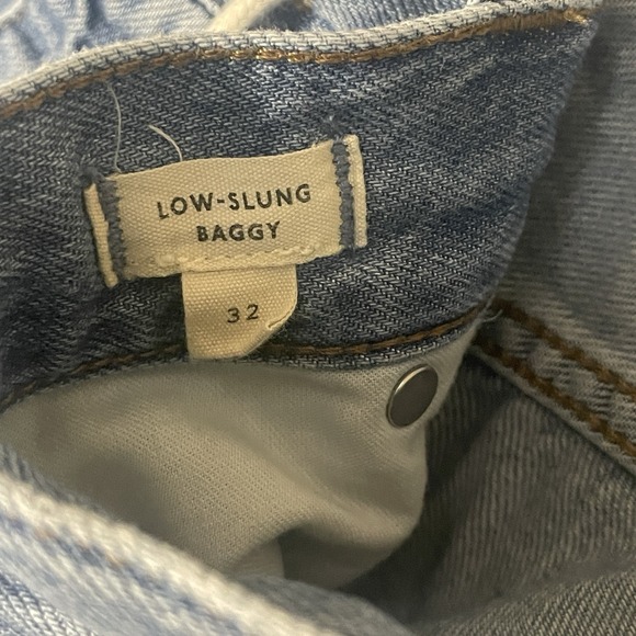 Madewell Jeans Low Slung Baggy Womens 32 /14 Medium Wash Denim Button Fly - Picture 15 of 16